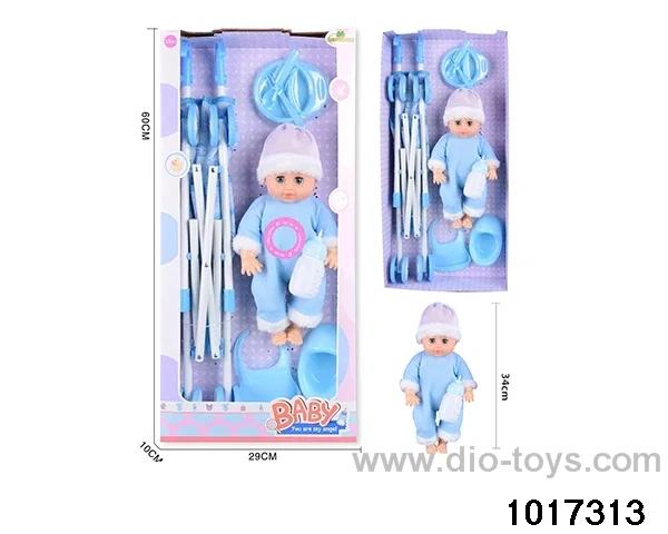 15 inch doll set with ic in window box