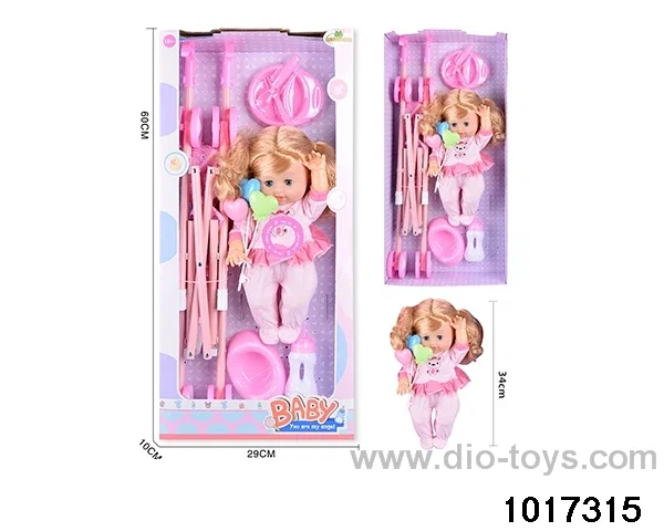 15 inch doll set with ic in window box