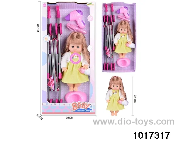 15 inch doll set with ic in window box