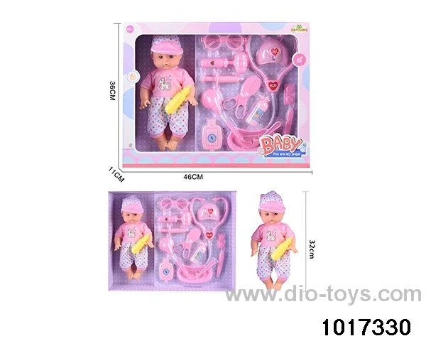 14 inch doll set in window box