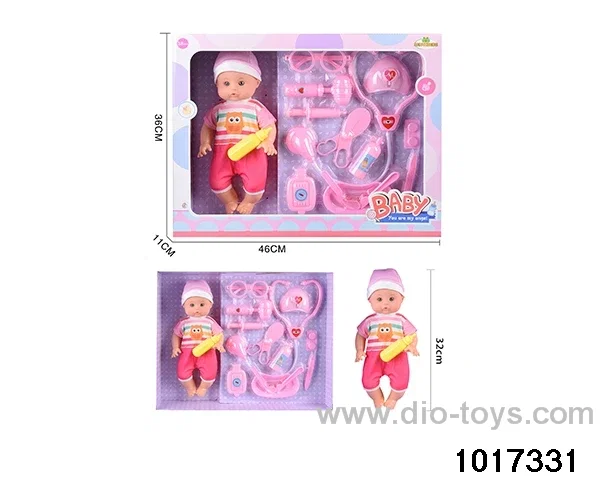 14 inch doll set in window box