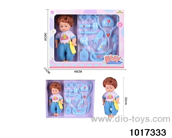 14 inch doll set in window box