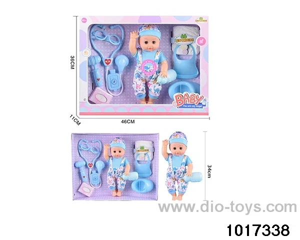 15 inch doll set with ic in window box