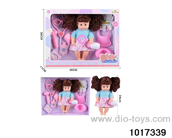 15 inch doll set with ic in window box