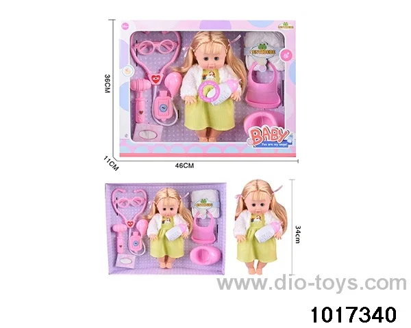 15 inch doll set with ic in window box