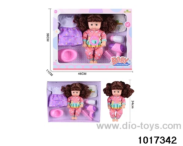 15 inch doll set with ic in window box