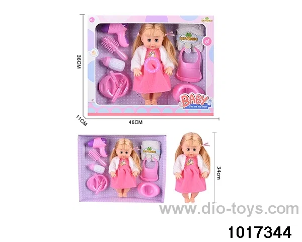 15 inch doll set with ic in window box