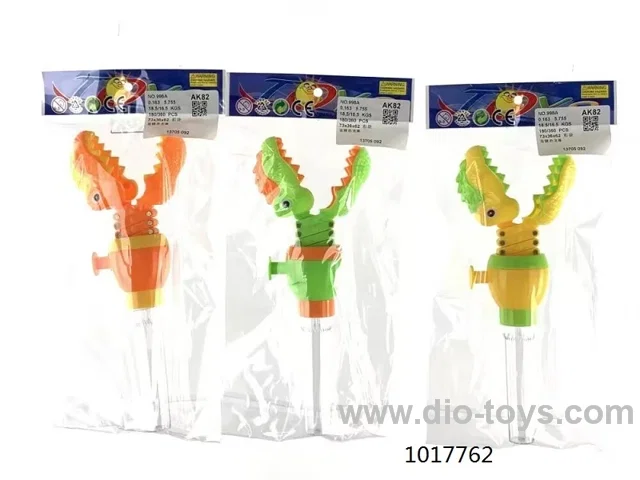 Dinosaur candy stick toy in opp bag