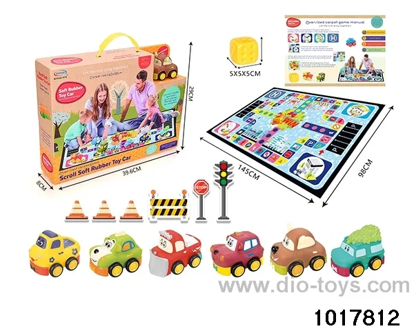 Enamel gliding car With carpet in color box
