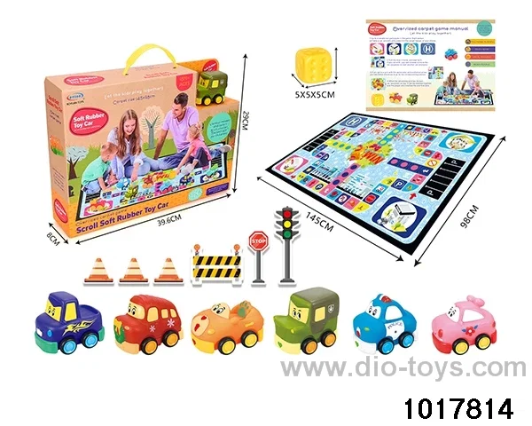 Enamel gliding car With carpet in color box