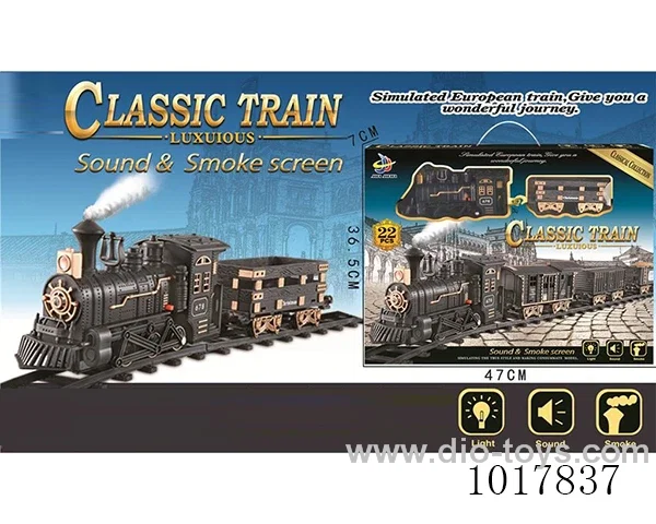 Electric smoking classic train with light &music in window box