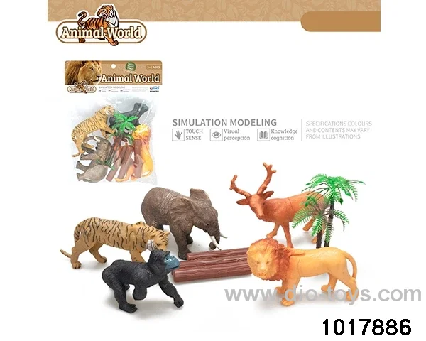 9pcs Forest Animals in PP bag with header