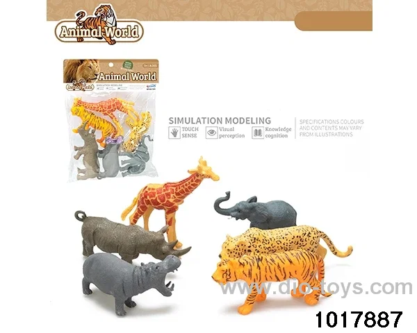 6pcs Forest Animals in PP bag with header