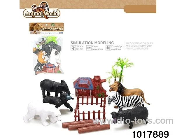 15pcs Forest Animals in PP bag with header