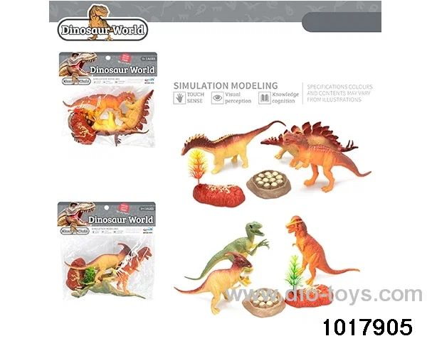 Dinosaur set（2 models mixed）in PP bag with header