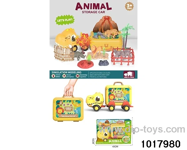 Animal scene set in window box