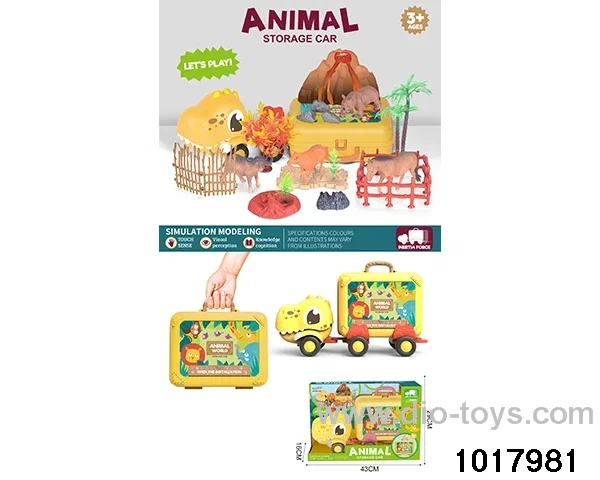 Animal scene set in window box