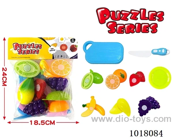 15pcs Fruit cutting toy in PP bag with header