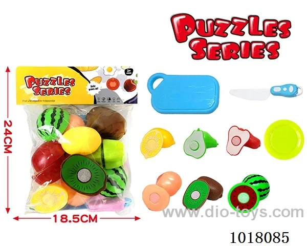 15pcs Fruit cutting toy in PP bag with header