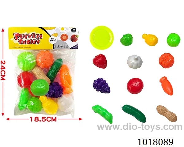 13pcs sliceable toy in PP bag with header