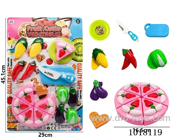 18pcs sliceable toy in Blister card