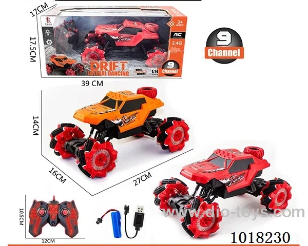 1:14 9ch RC Off-road stunt car 2color mixed loading in window box