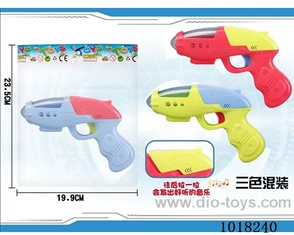 space gun with music  3color mixed loading in opp bag