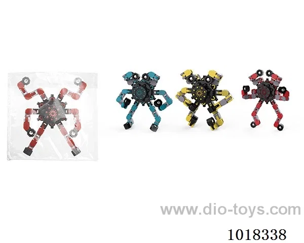 transforming fidget spinner 4color mixed loading in opp bag