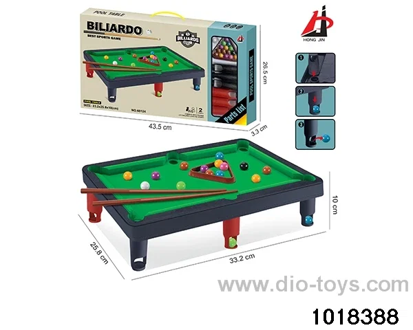 Flocked billiard set in window box