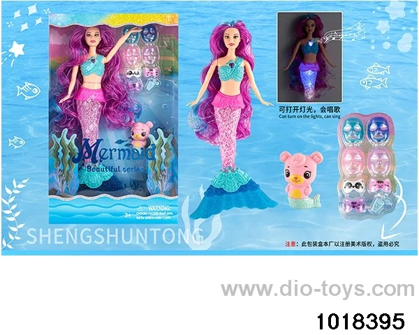 13.5-inch light music doll set in window box