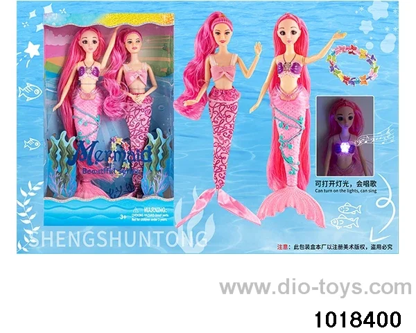 13.5-inch light music doll set in window box