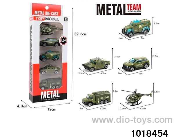 Sliding alloy car（5pcs）in window box
