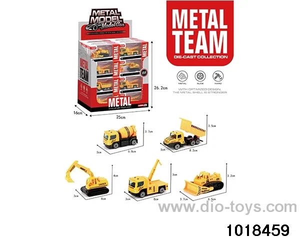 Sliding alloy car in display box