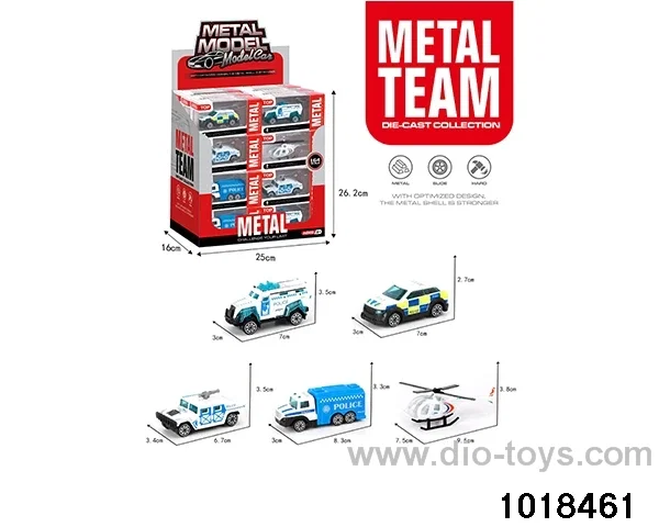 Sliding alloy car in display box