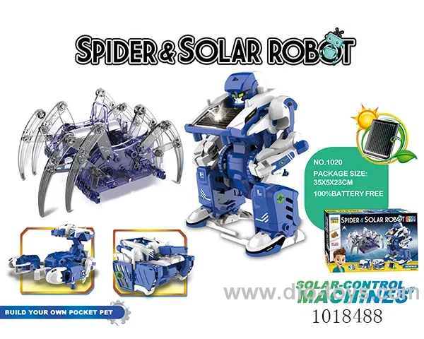 Spider robot and solar 3 in 1 robot in color box