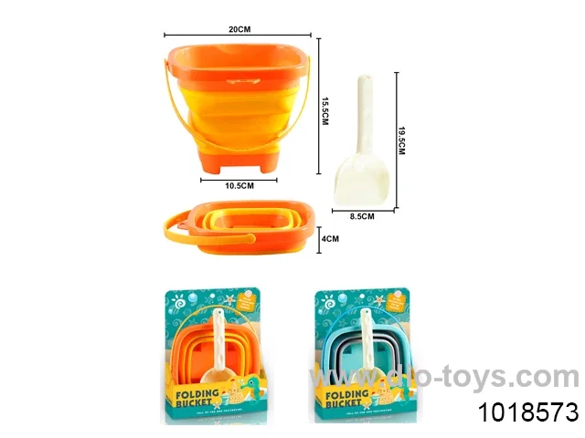 folded beach bucket in display box