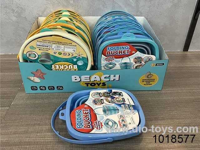 folded beach bucket in display box（16pcs/display box）