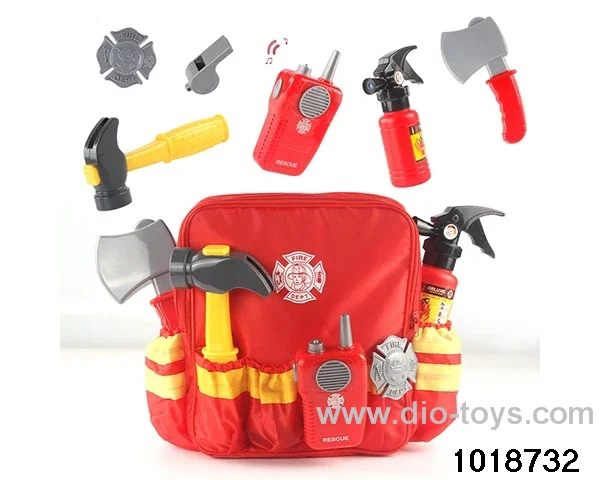 Firefighting backpack set in opp bag