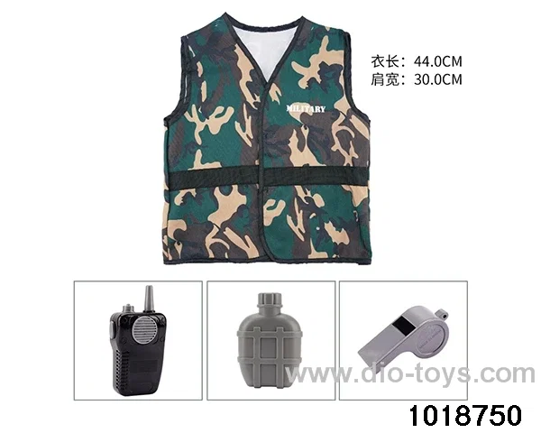 Camo set with walkie talkie in PP bag with header