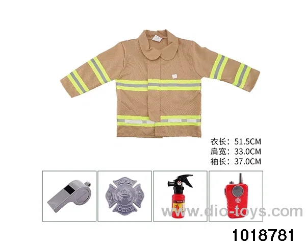 Fire protection suit with walkie talkie in PP bag with header