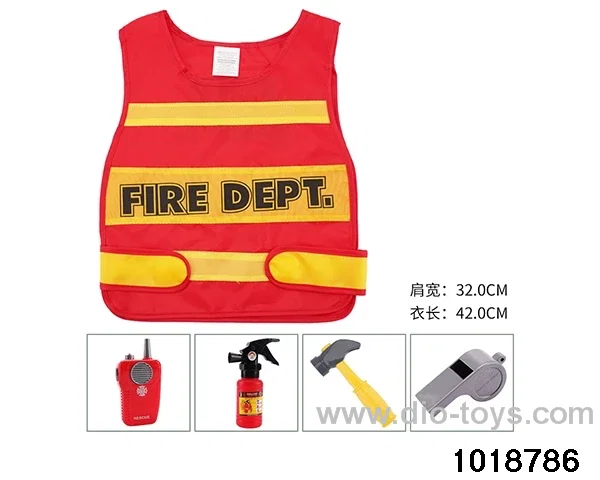 Fire protection suit with walkie talkie in PP bag with header