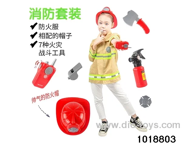Fire protection suit in PP bag with header