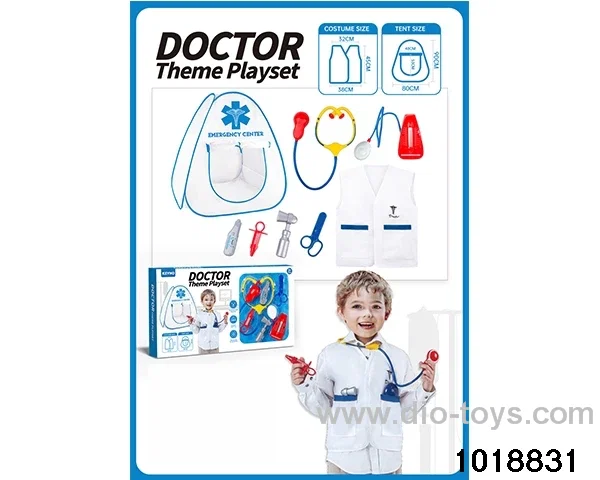 Hospital tent set in window box