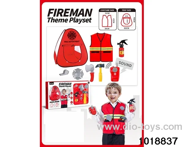 Fire tent set in window box