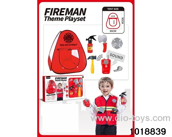 Fire tent set in window box