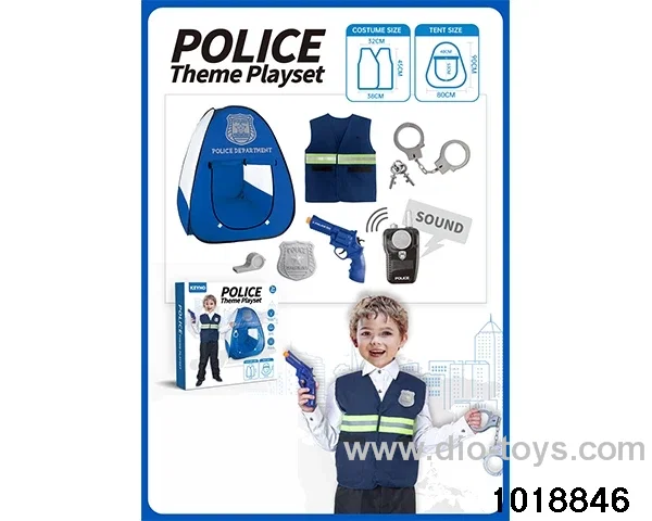 Police tent set in color box