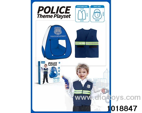 Police tent set in color box