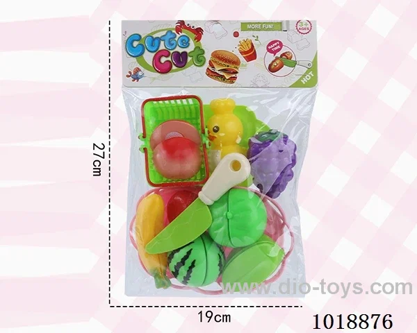 Fruit cutting toy in PP bag with header