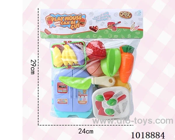 Fruit cutting toy in PP bag with header