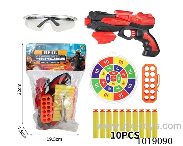 5pcs EVA gun set in PP bag with header